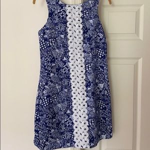 EUC Lilly Pulitzer for Target Navy Fish Print Dress Sz 6